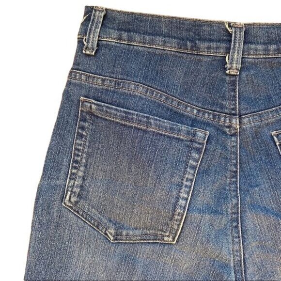 Gloria Vanderbilt Amanda Blue Capri Cuffed Jeans Size  6 - Picture 12 of 12